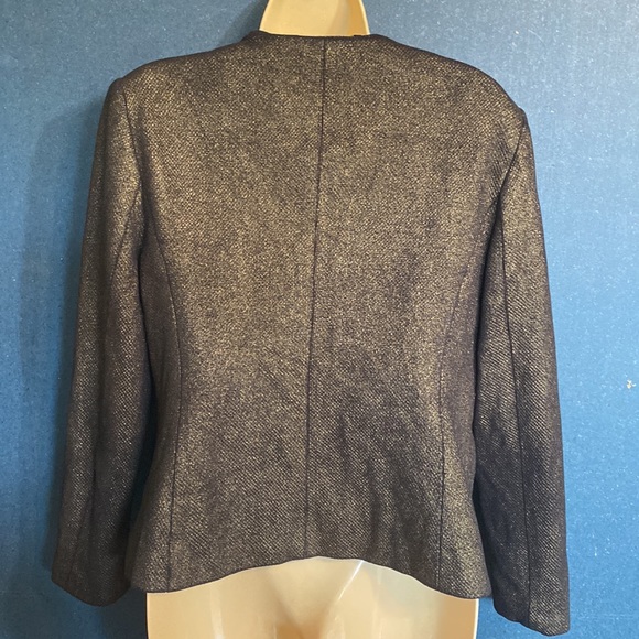 Cache black /gold fully lined single closure blazer sz 14 - Picture 5 of 6